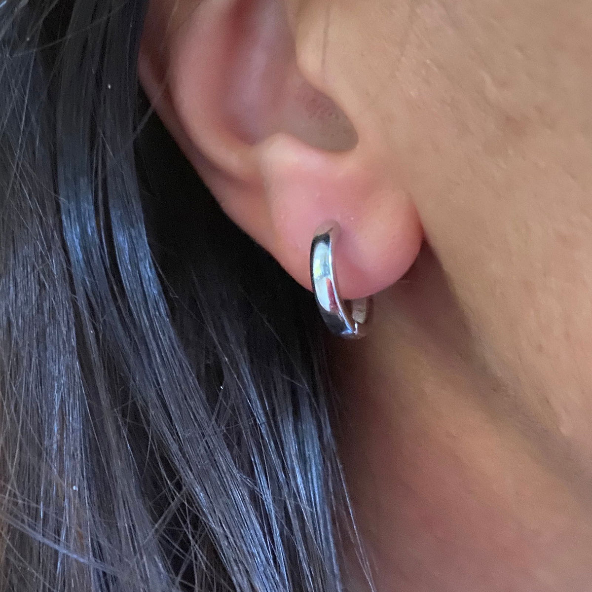 Classic Hoop Earrings in Silver or Rose Gold