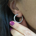 Classic Hoop Earrings in Silver or Rose Gold