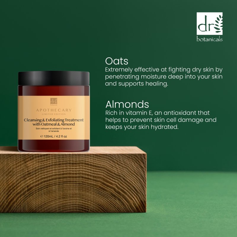 Dr Botanicals Cleansing & Exfoliating Treatment with Oatmeal & Almond 120ml