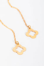 Clover Drop Earrings Gold