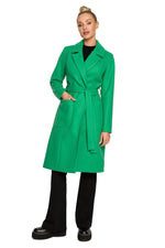 Moe Belted Fleece Classic Coat green