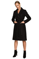 Moe Belted Fleece Classic Coat black