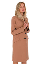 Moe Fleece Classic Cut Coat beige