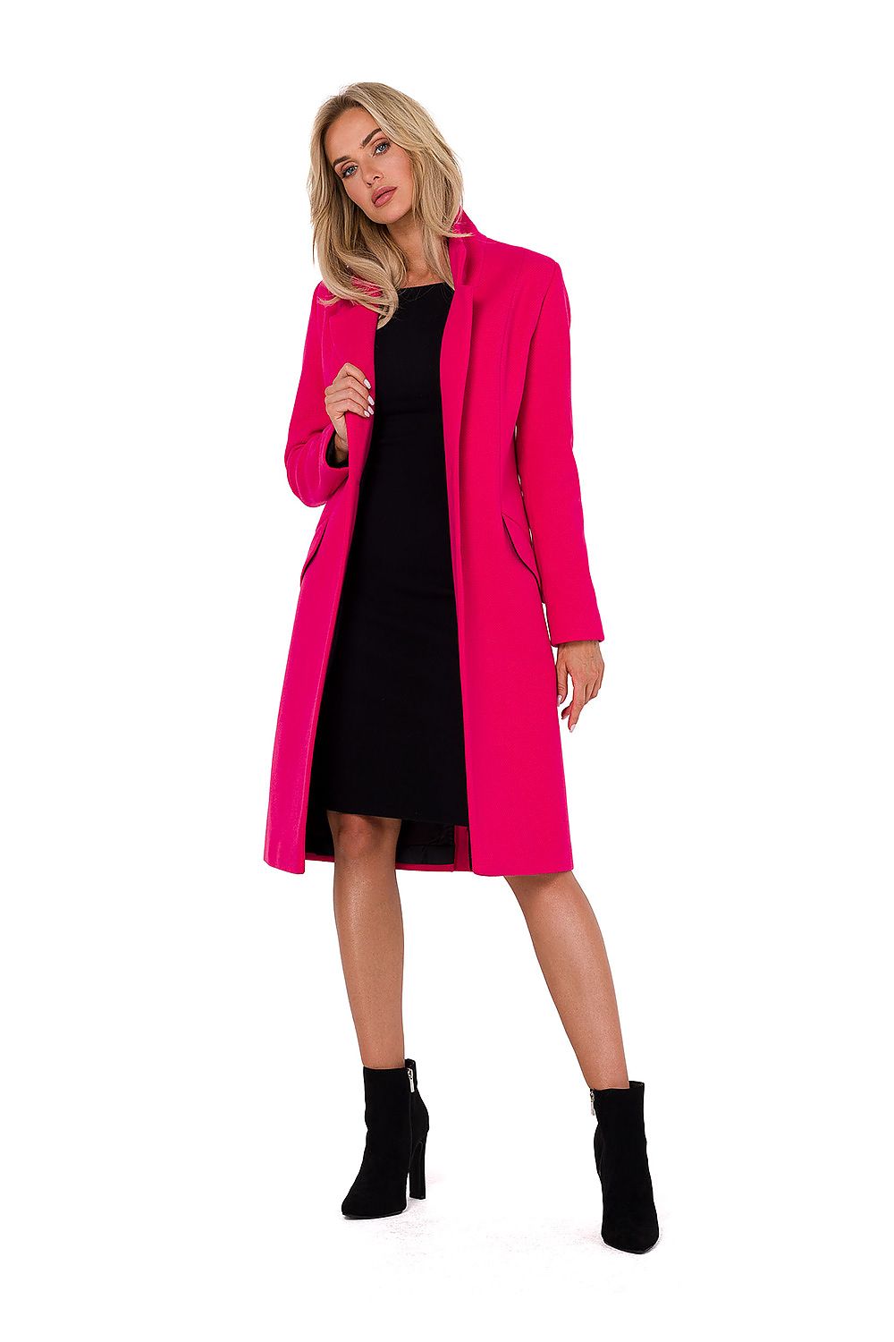 Moe Fleece Classic Cut Coat pink