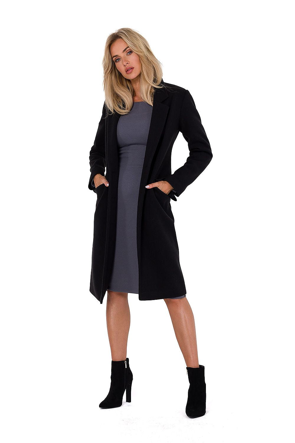 Moe Fleece Classic Cut Coat black