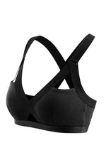 Colour Contrast Sexy Cross Elastic Sports Bra