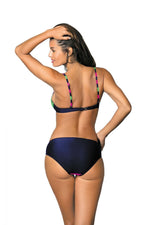 Colourful Hip Cut Out Two Piece Bikini Set | Marko
