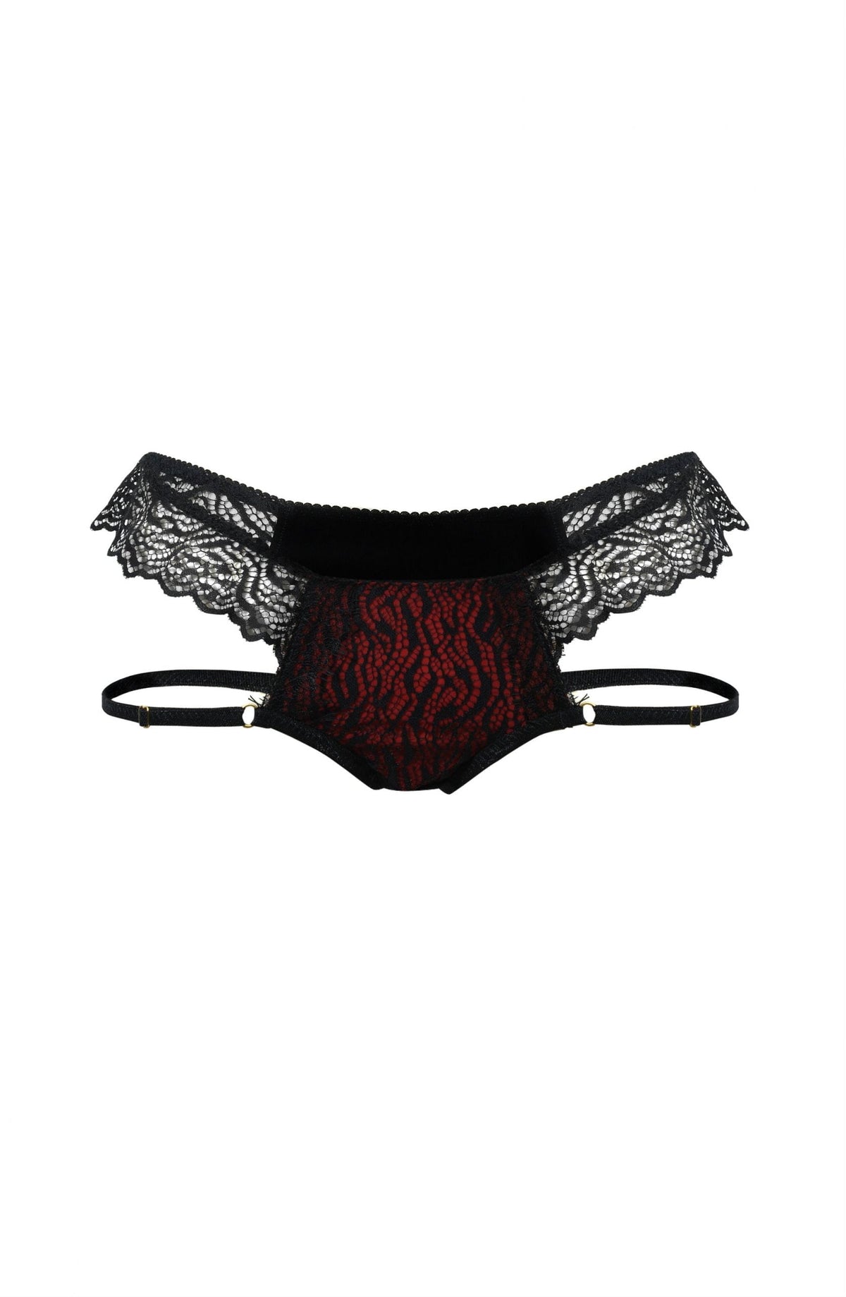 Confidante Devil Lace Brief Black/Red