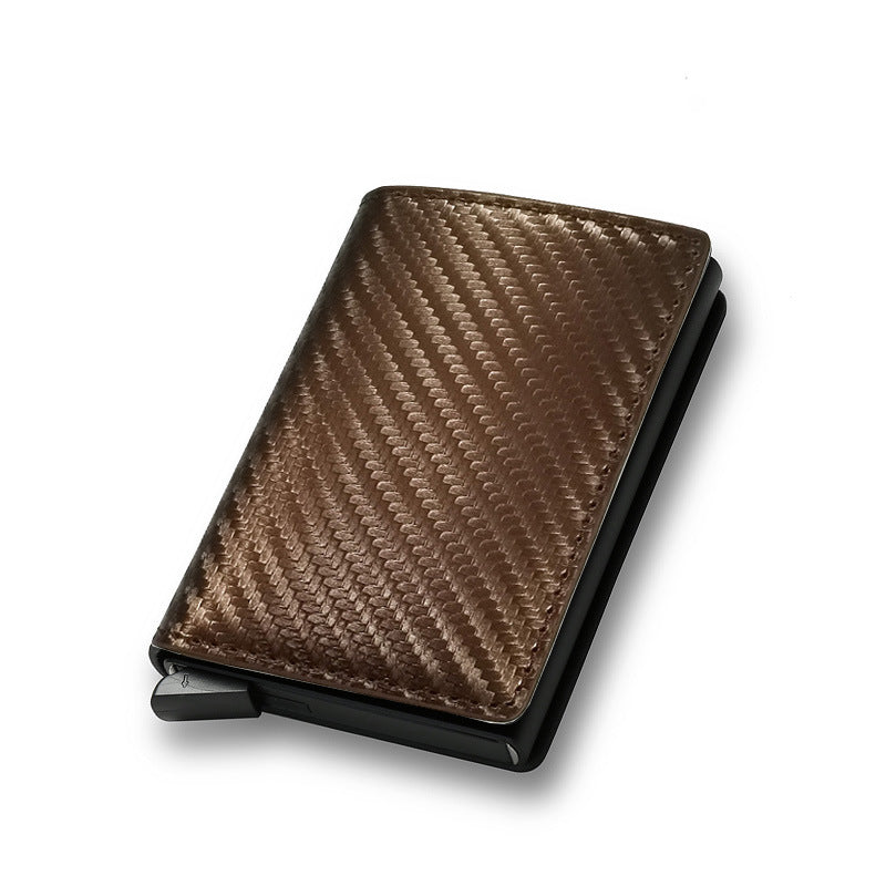 Credit Card Holder Wallet Carbon Fiber Bronze
