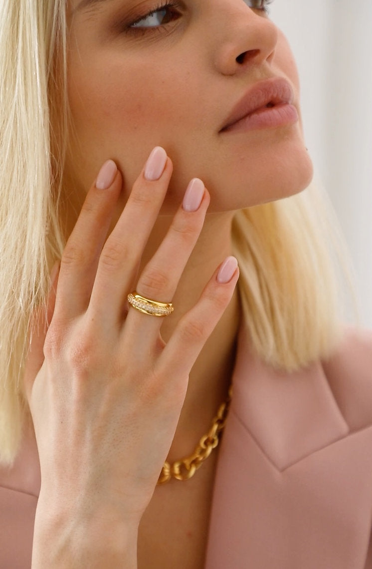 Cubic Zirconia Halo Ring