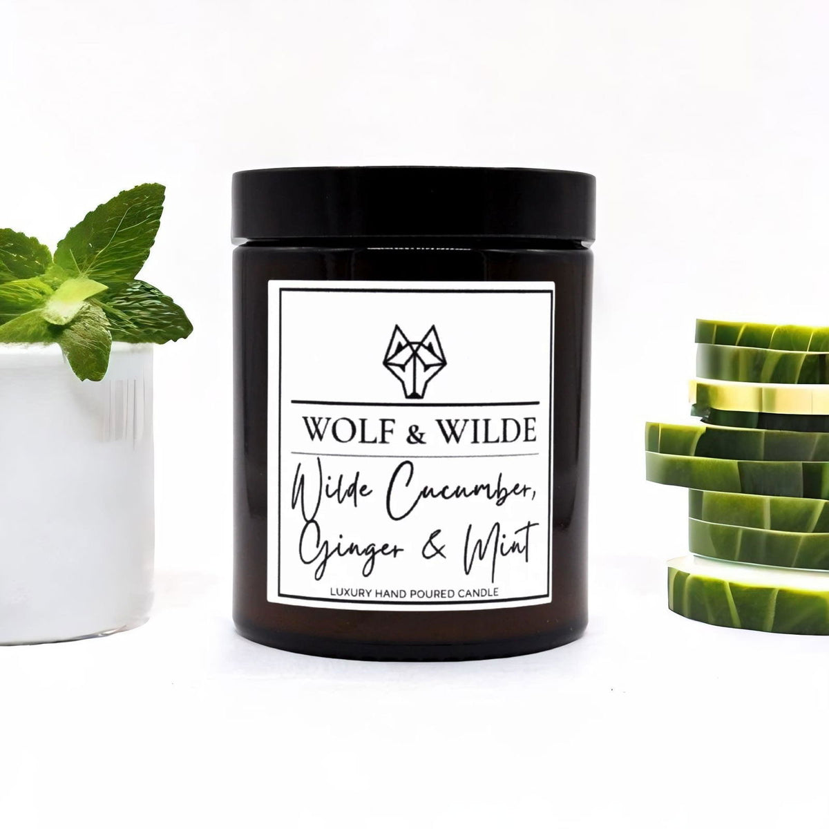 Wolf & Wilde Cucumber, Ginger & Mint Luxury Aromatherapy Scented Candle