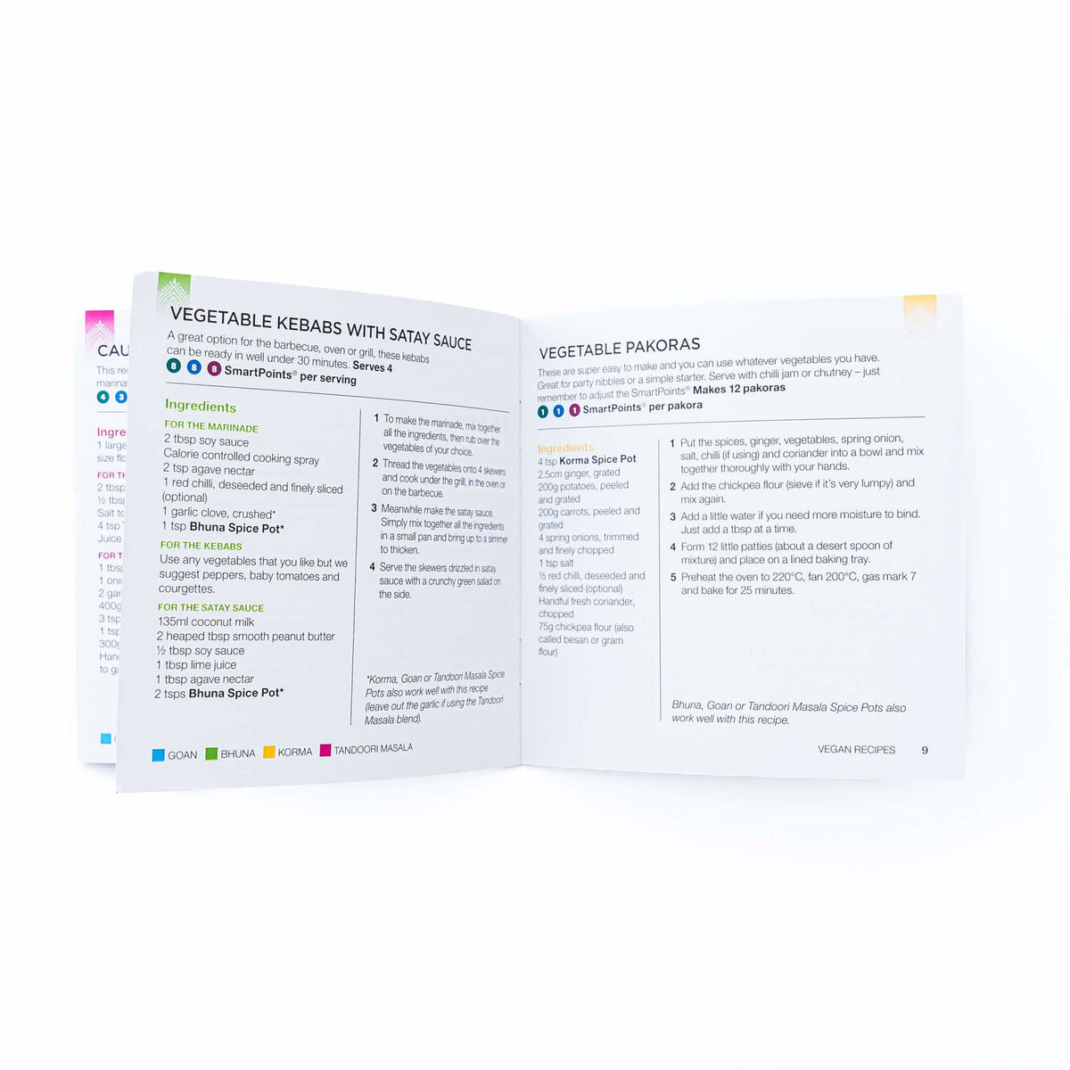 Spice Pots Curry Spice Kit with 3 x Recipe Booklets with Weight Watching Smart Points