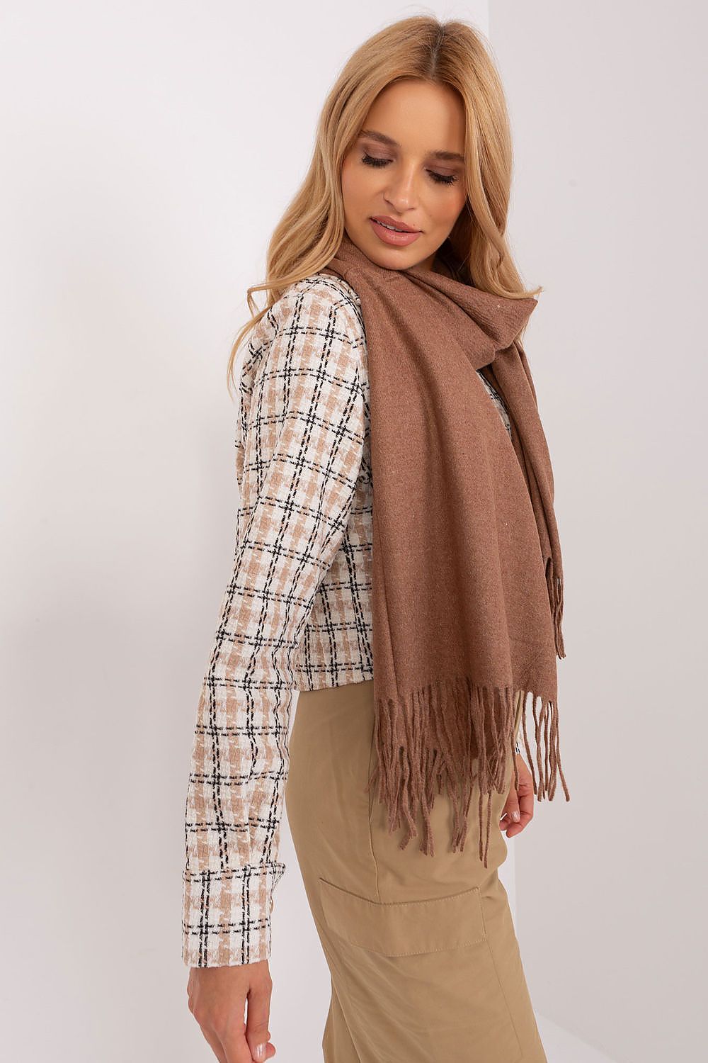AT Warm Tassel Winter Shawl Scarf
