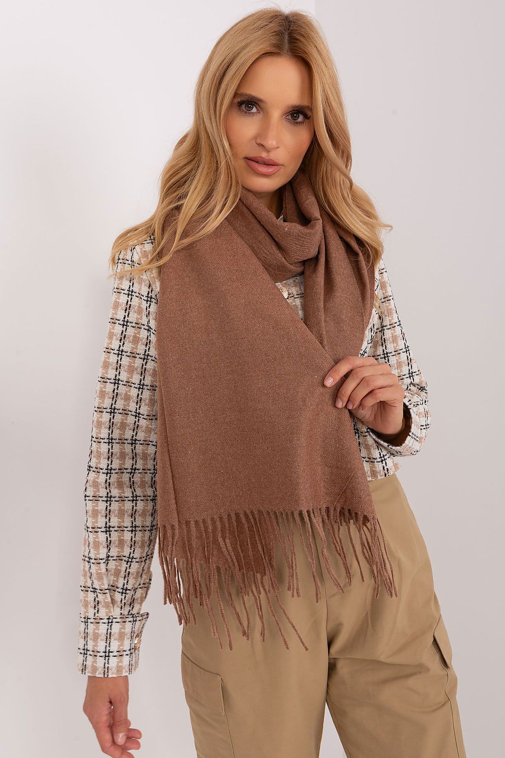 AT Warm Tassel Winter Shawl Scarf