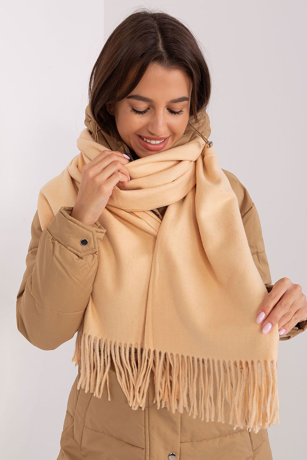 AT Warm Tassel Winter Shawl Scarf