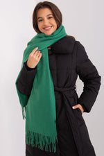 AT Warm Tassel Winter Shawl Scarf green 2 one-size-fits-all