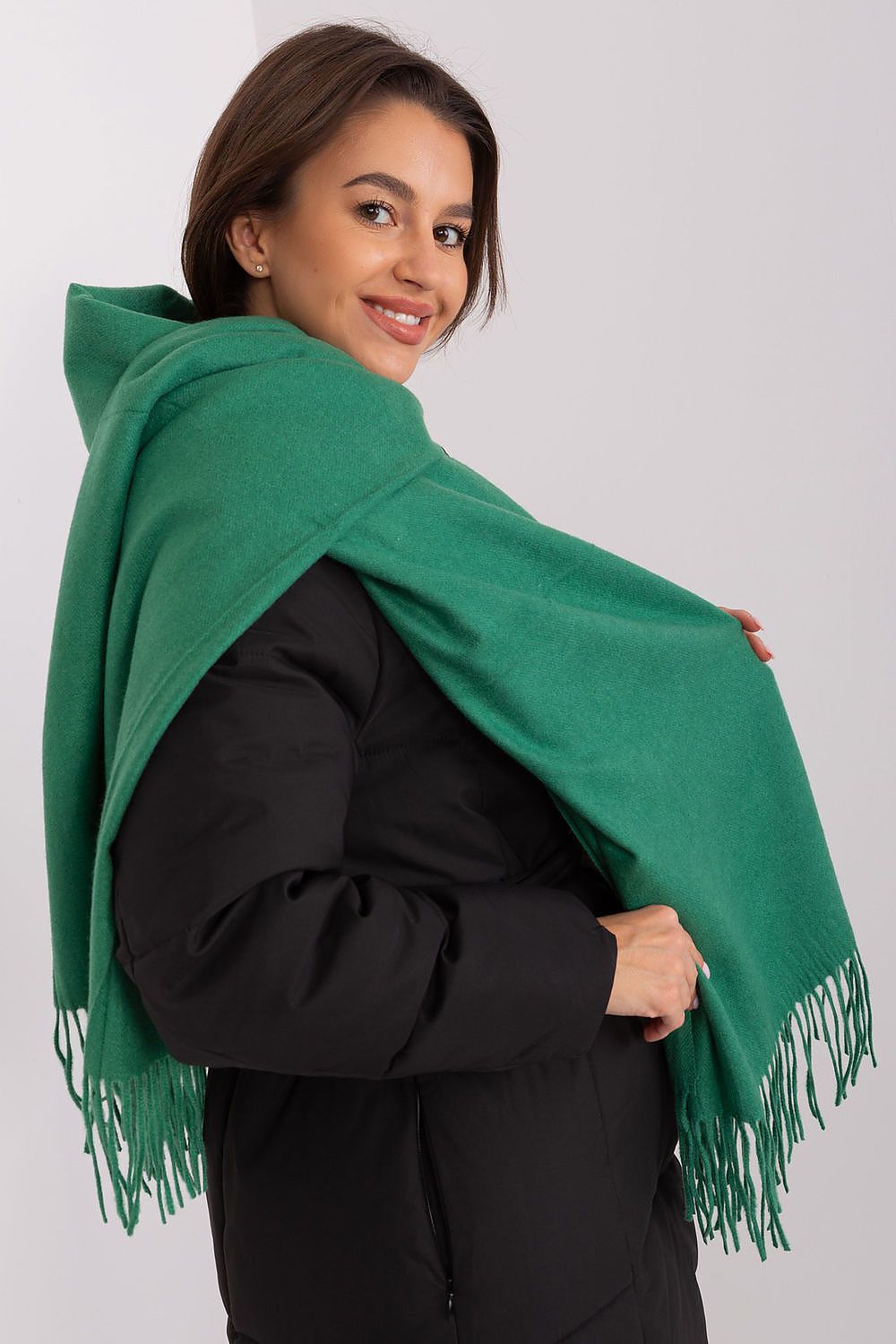 AT Warm Tassel Winter Shawl Scarf