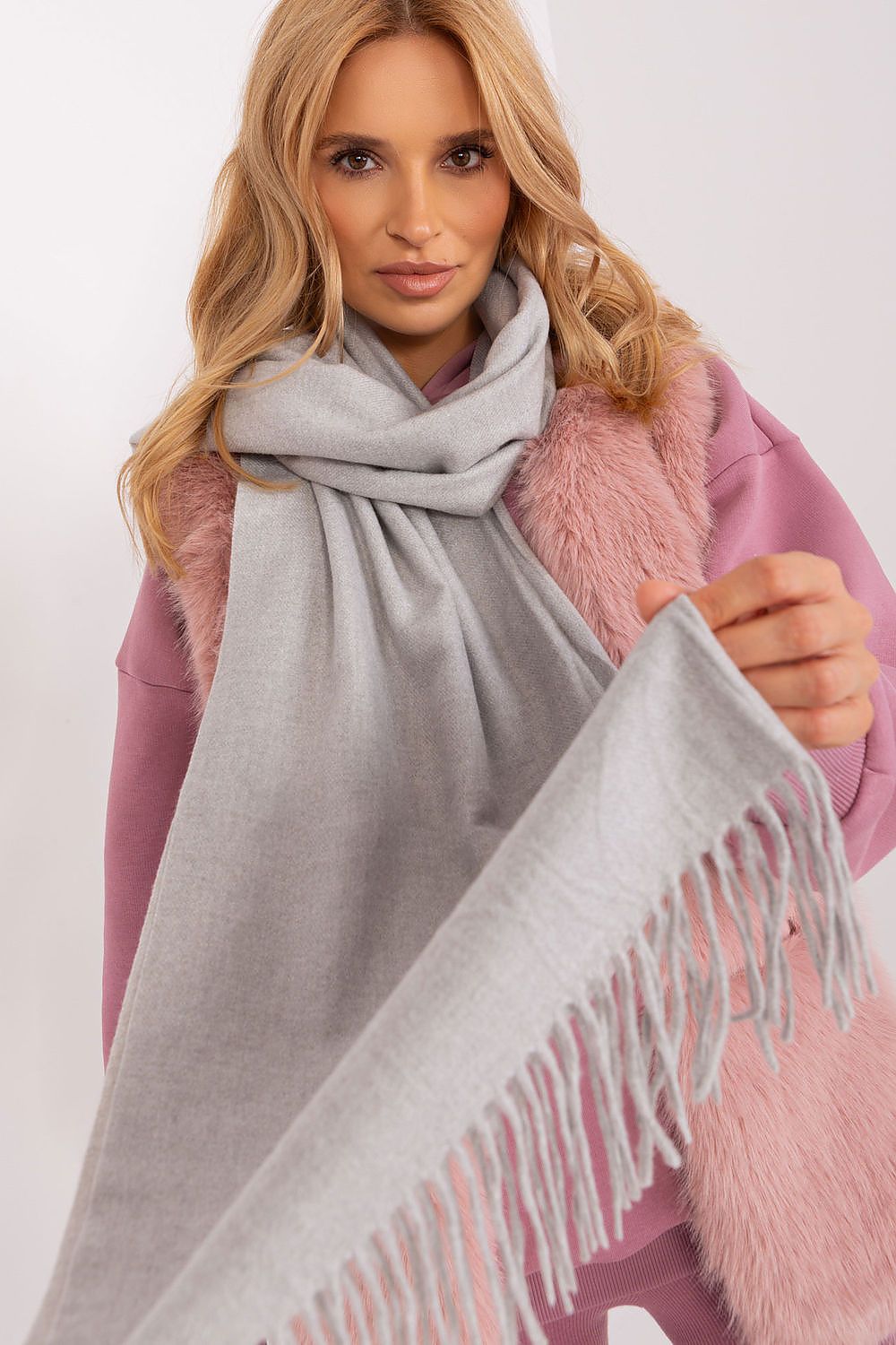 AT Warm Tassel Winter Shawl Scarf