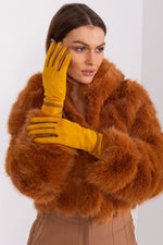 AT Contrasting Insert Gloves yellow