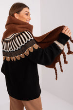 AT Geometric Tassel Shawl Scarf