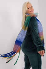 AT Long Colourful Plaid Shawl Scarf