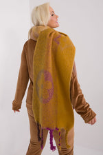 AT Striped Tassel Winter Shawl Scarf