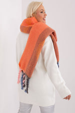 AT Striped Tassel Winter Shawl Scarf