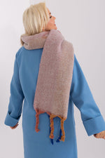 AT Striped Tassel Winter Shawl Scarf