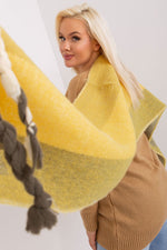 AT Striped Tassel Winter Shawl Scarf