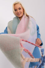 AT Striped Tassel Winter Shawl Scarf