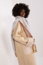 AT Striped Tassel Winter Shawl Scarf