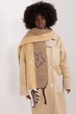 AT Striped Tassel Winter Shawl Scarf