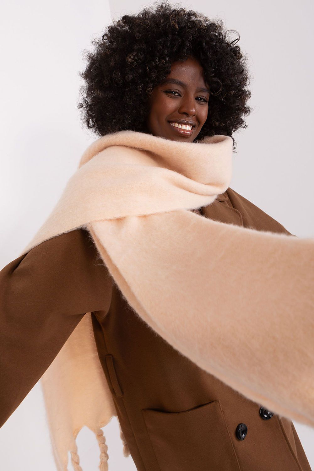 AT Geometric Tassel Shawl Scarf