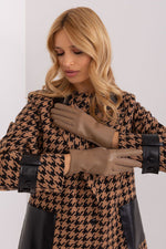 AT Mixed-Material Touch Gloves beige