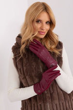 AT Insulated Eco-Leather Gloves red