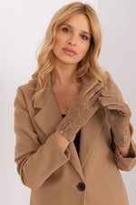 AT Geometric Pattern Insulated Gloves brown