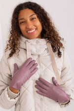 AT Mixed-Material Touch Gloves violet