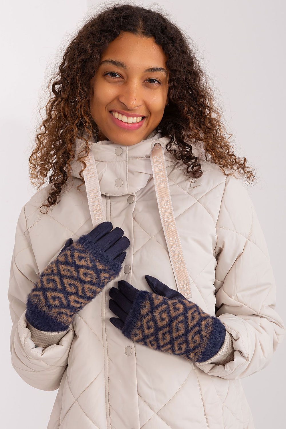 AT Touchscreen Smooth Winter Gloves with Removable Lining navy blue