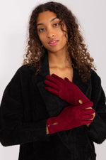 AT Geometric Pattern Insulated Gloves red