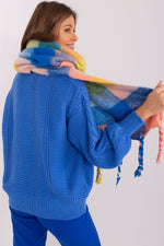 AT Long Colourful Plaid Shawl Scarf
