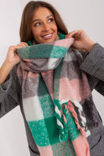 AT Long Colourful Plaid Shawl Scarf
