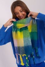 AT Long Colourful Plaid Shawl Scarf