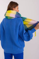 AT Long Colourful Plaid Shawl Scarf