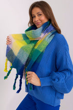 AT Long Colourful Plaid Shawl Scarf