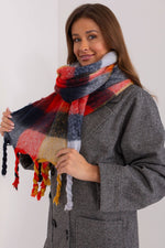 AT Long Colourful Plaid Shawl Scarf