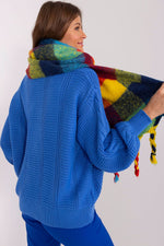 AT Long Colourful Plaid Shawl Scarf