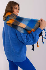 AT Long Colourful Plaid Shawl Scarf