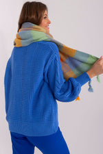 AT Long Colourful Plaid Shawl Scarf