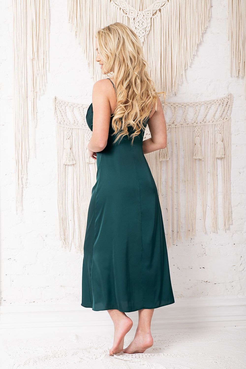 Kalimo Sanda Long Elegant Satin Nightshirt