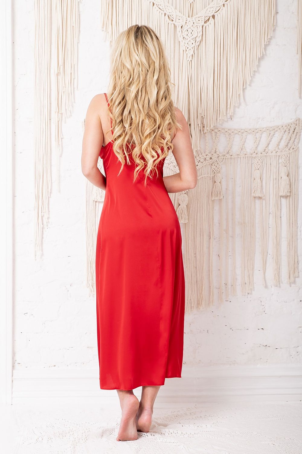 Kalimo Sanda Long Elegant Satin Nightshirt